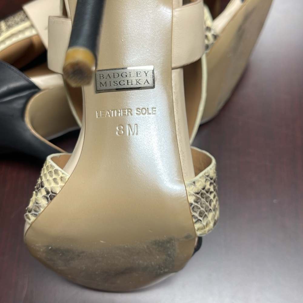 Badgley Mischka Snakeskin Shoes - Picture 7 of 8